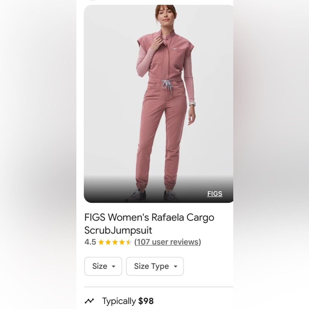 Figs jumpsuit with zipper-NO LOW BALLS!